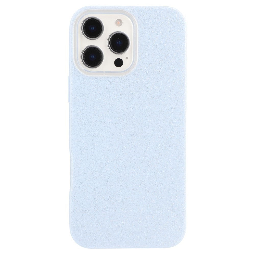 EIDERWOOD IPhone 16 Pro Fleksibelt Plast Deksel med Glitter - Lyseblå