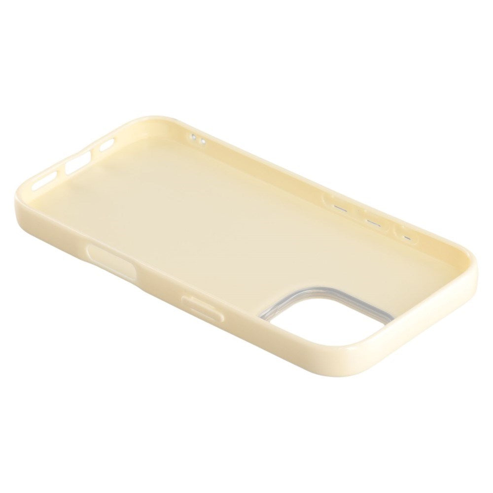 EIDERWOOD IPhone 16 Pro Fleksibelt Plast Deksel med Glitter - Gul