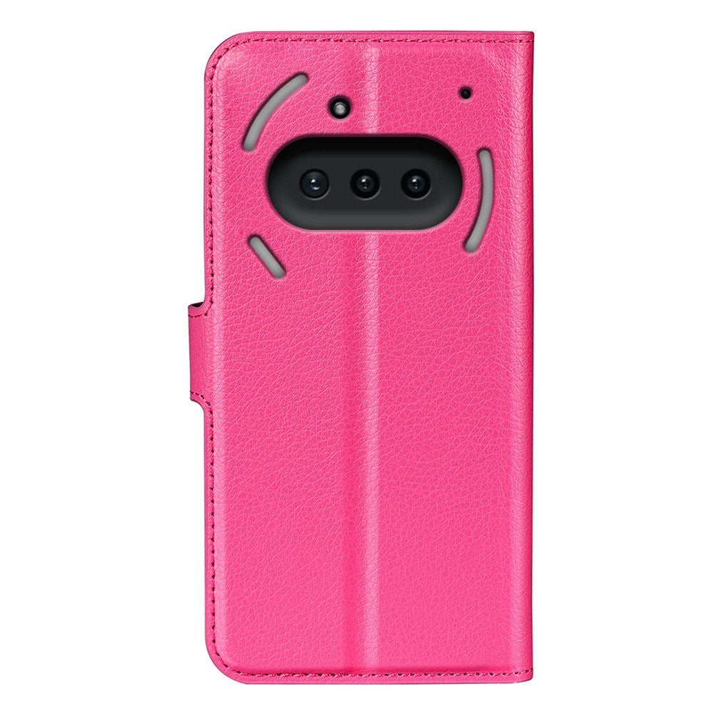 EIDERWOOD Nothing Phone (3a) Kunstskinn Flip Deksel med Kortholder & Ståfunksjon - Pink
