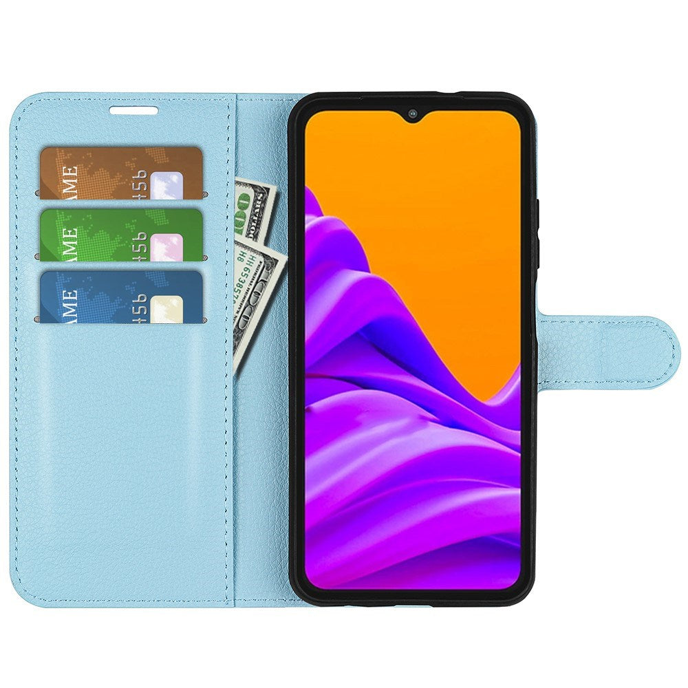 EIDERWOOD Samsung Galaxy Xcover 7 Pro Kunstskinn Flip Deksel m. Kortholder & Ståfunksjon - Blå