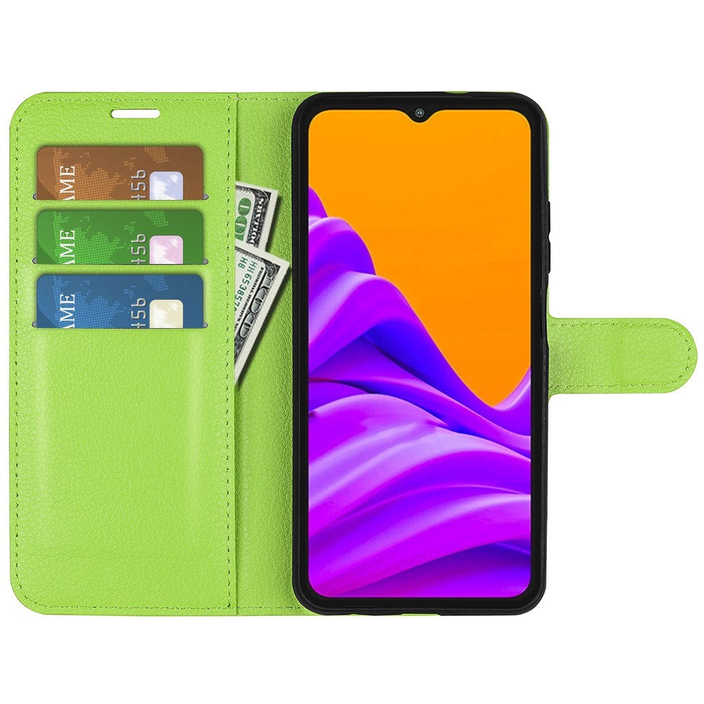 EIDERWOOD Samsung Galaxy Xcover 7 Pro Kunstskinn Flip Deksel m. Kortholder & Ståfunksjon - Grønn