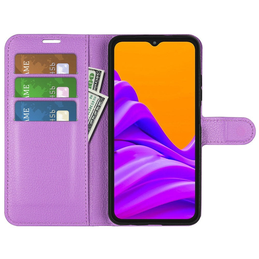 EIDERWOOD Samsung Galaxy Xcover 7 Pro Kunstskinn Flip Deksel m. Kortholder & Ståfunksjon - Lilla
