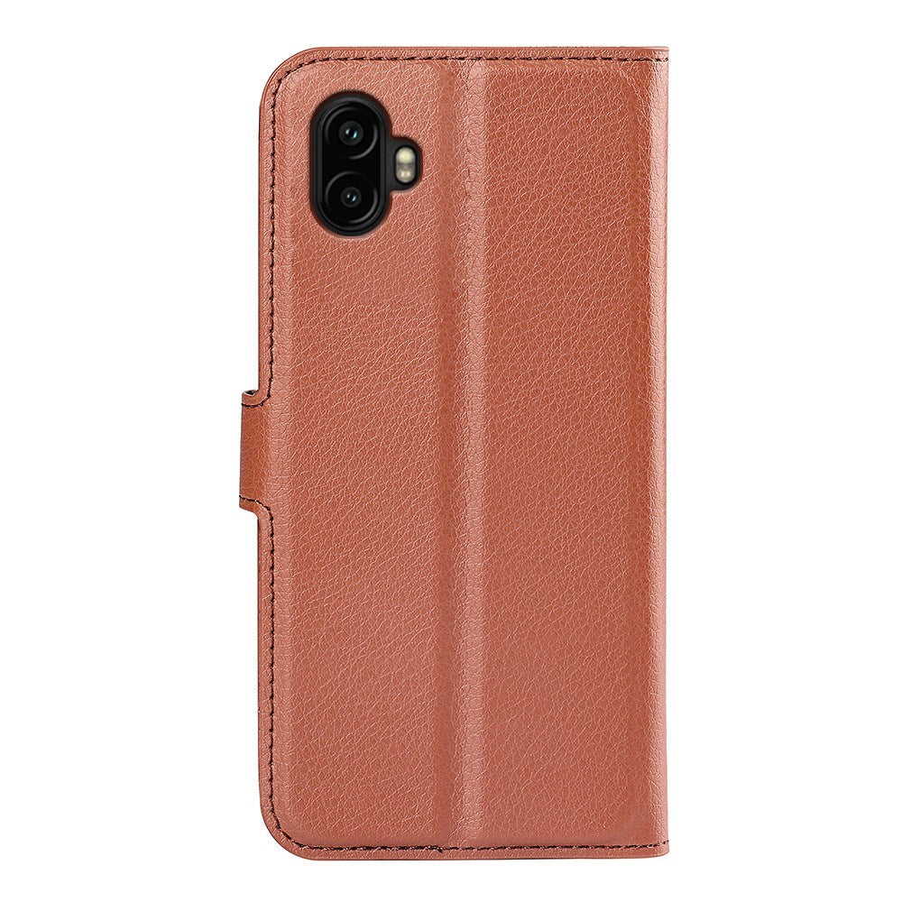 EIDERWOOD Samsung Galaxy Xcover 7 Pro Kunstskinn Flip Deksel m. Kortholder & Ståfunksjon - Brun