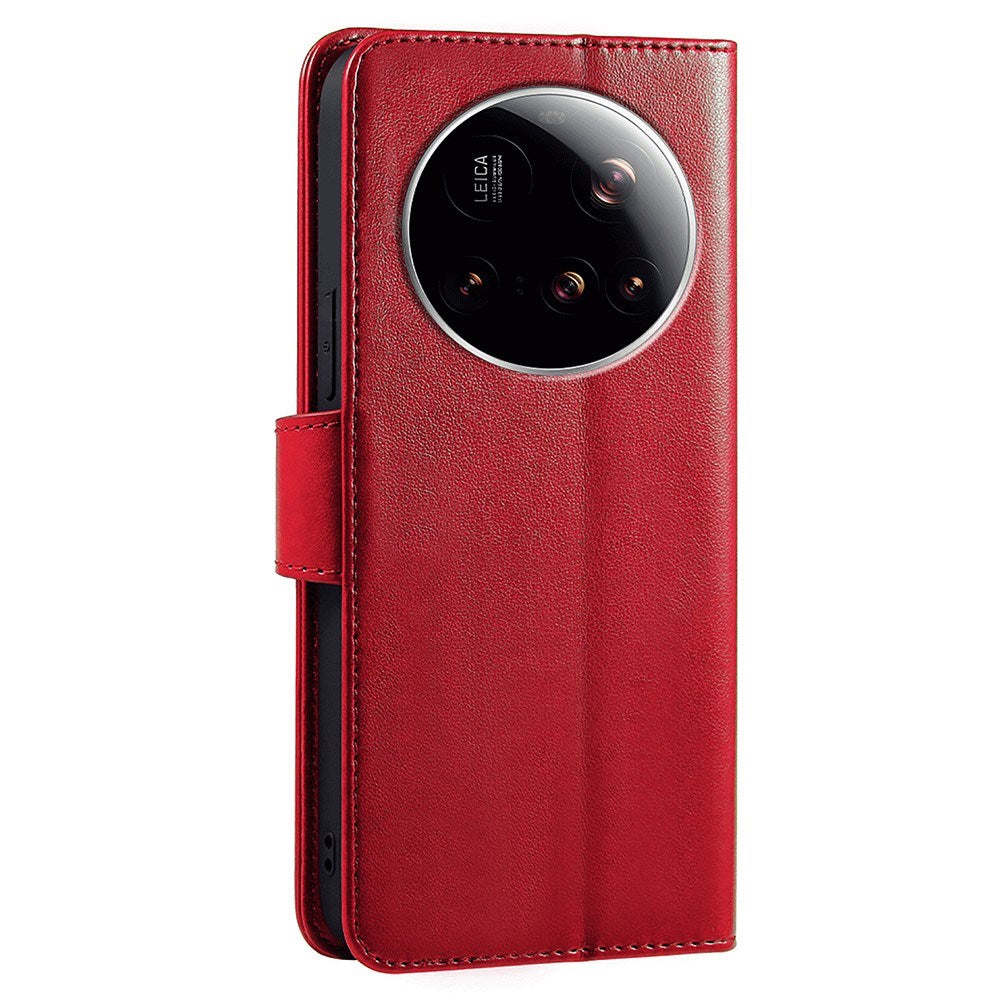 EIDERWOOD Xiaomi 15 Ultra Kunstskinn Flip Deksel - Rød