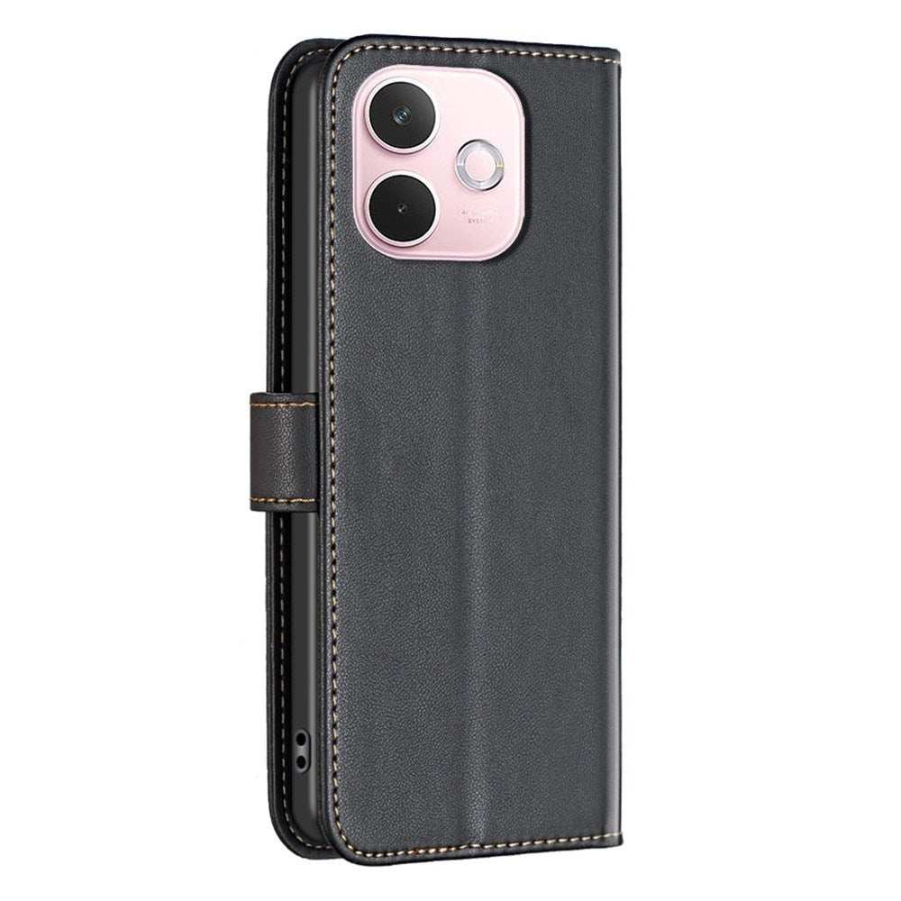 OPPO A5 Pro (4G / 5G) BINFEN Kunstskinn Flip Deksel med Kortholder & Ståfunksjon - Svart