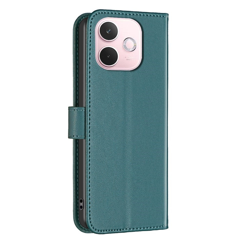 OPPO A5 Pro (4G / 5G) BINFEN Kunstskinn Flip Deksel med Kortholder & Ståfunksjon - Grøn