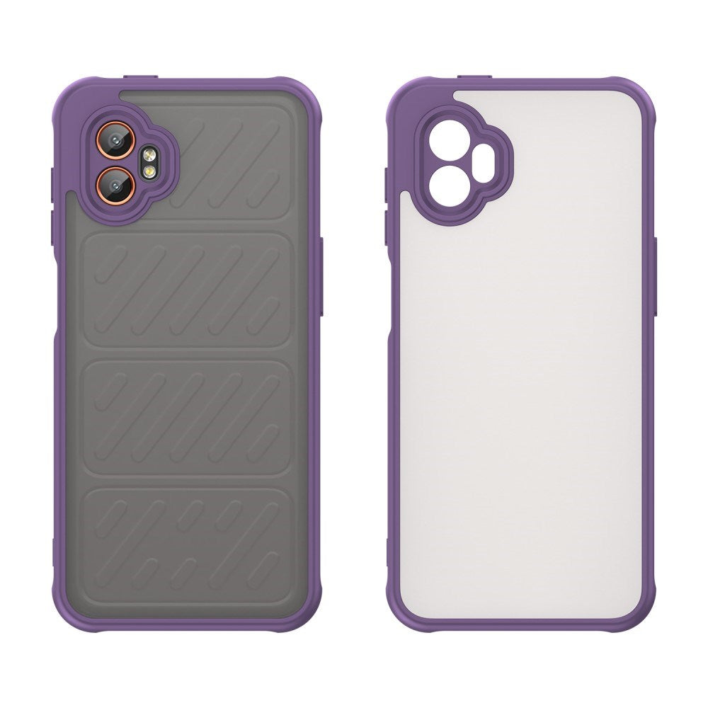 EIDERWOOD Samsung Galaxy Xcover 7 Pro Hybrid Plast Deksel med Matt Bakside - Gjennomsiktig / Lilla