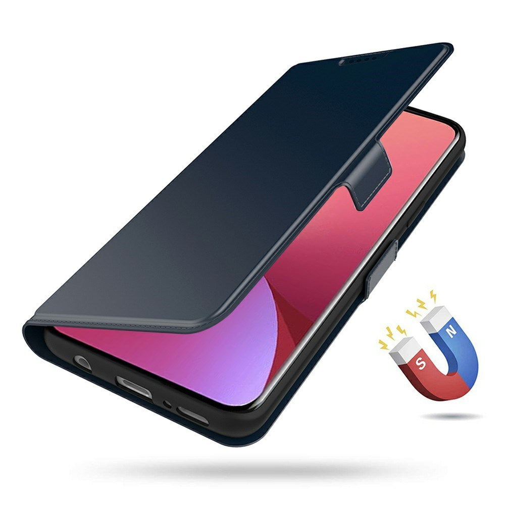 Xiaomi Poco F7 Ultra EIDERWOOD Kunstskinn Flip Deksel m. Kortlomme & Stativfunksjon – Blå
