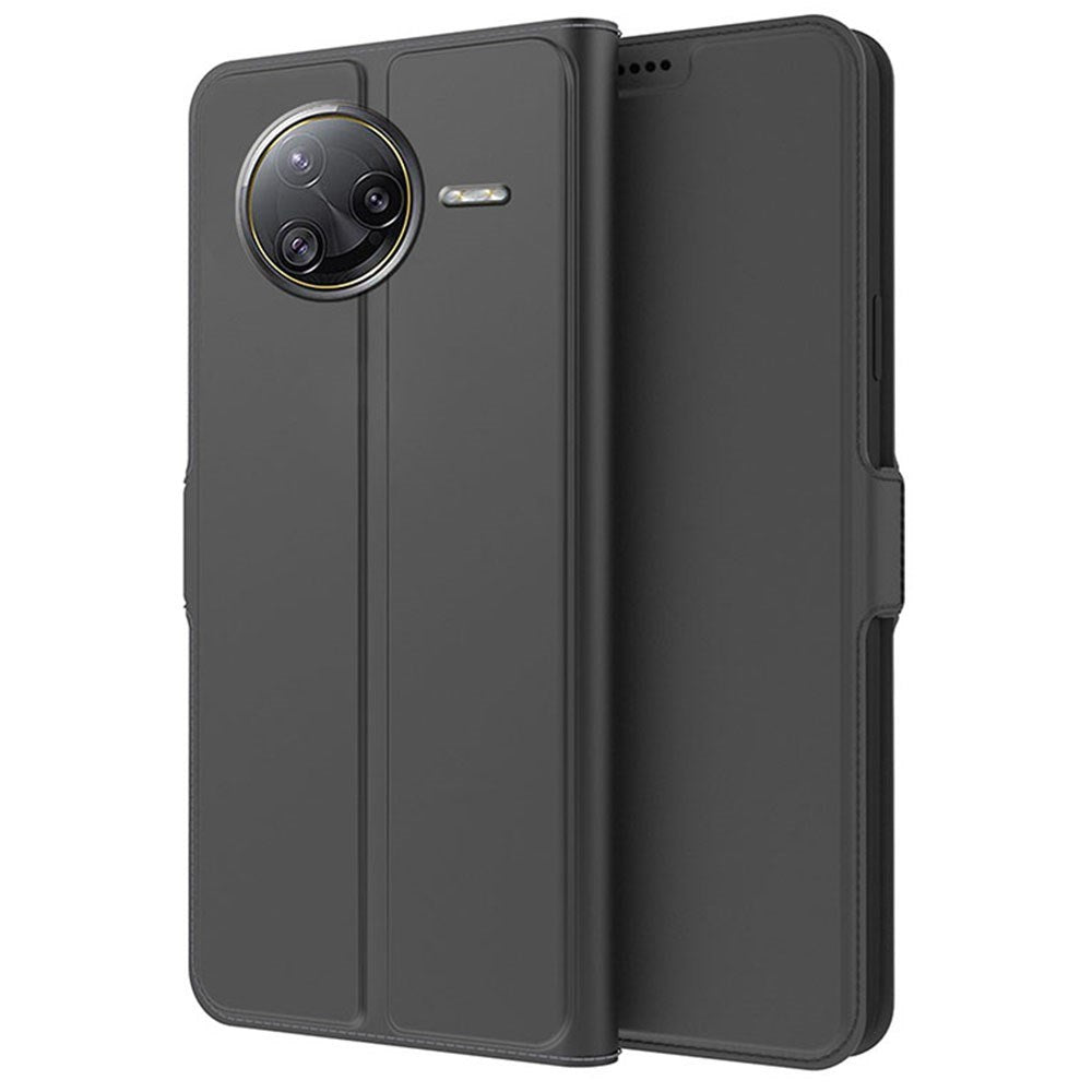 Xiaomi Poco F7 Ultra EIDERWOOD Kunstskinn Flip Deksel m. Kortlomme & Stativfunksjon – Svart