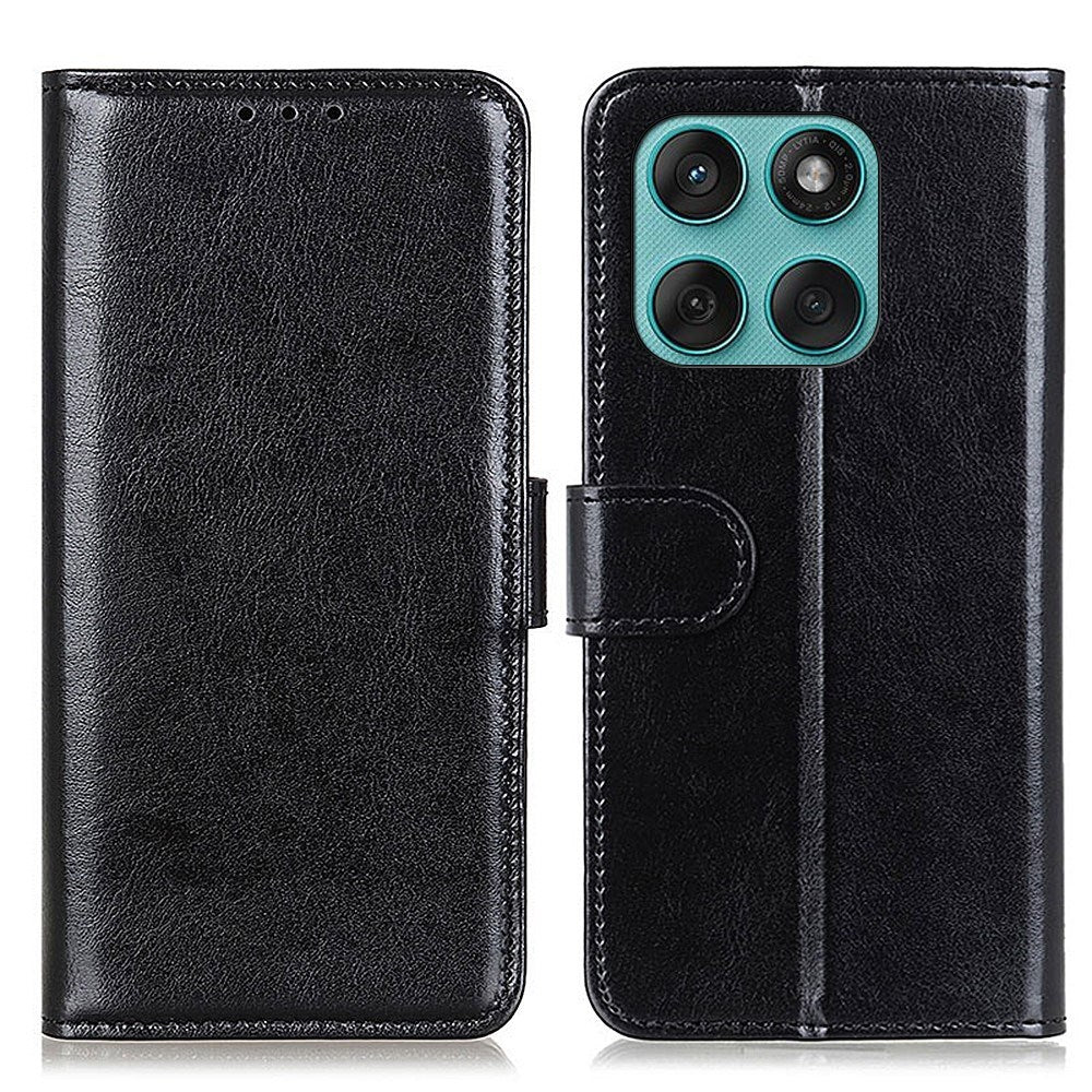EIDERWOOD Motorola Edge 60 Fusion Kunstskinn Flip Deksel m. Kortholder & Ståfunksjon - Svart