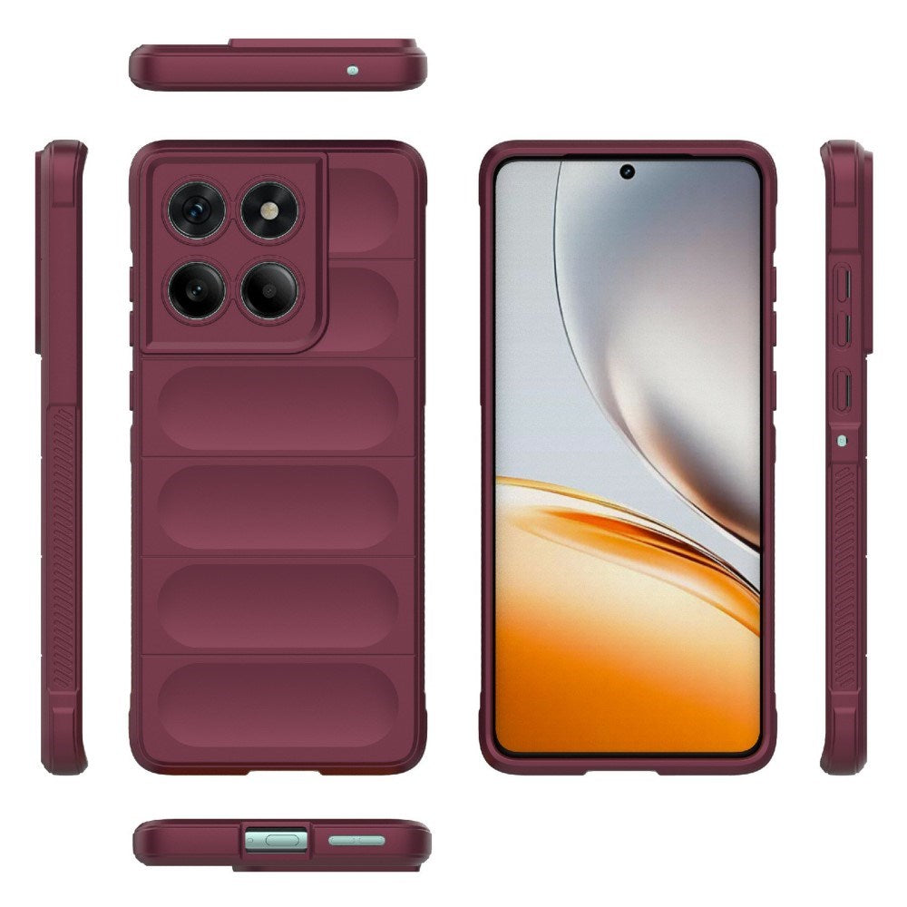 EIDERWOOD Motorola Edge 60 Fusion Fleksibelt Plast Deksel - Mørkrød