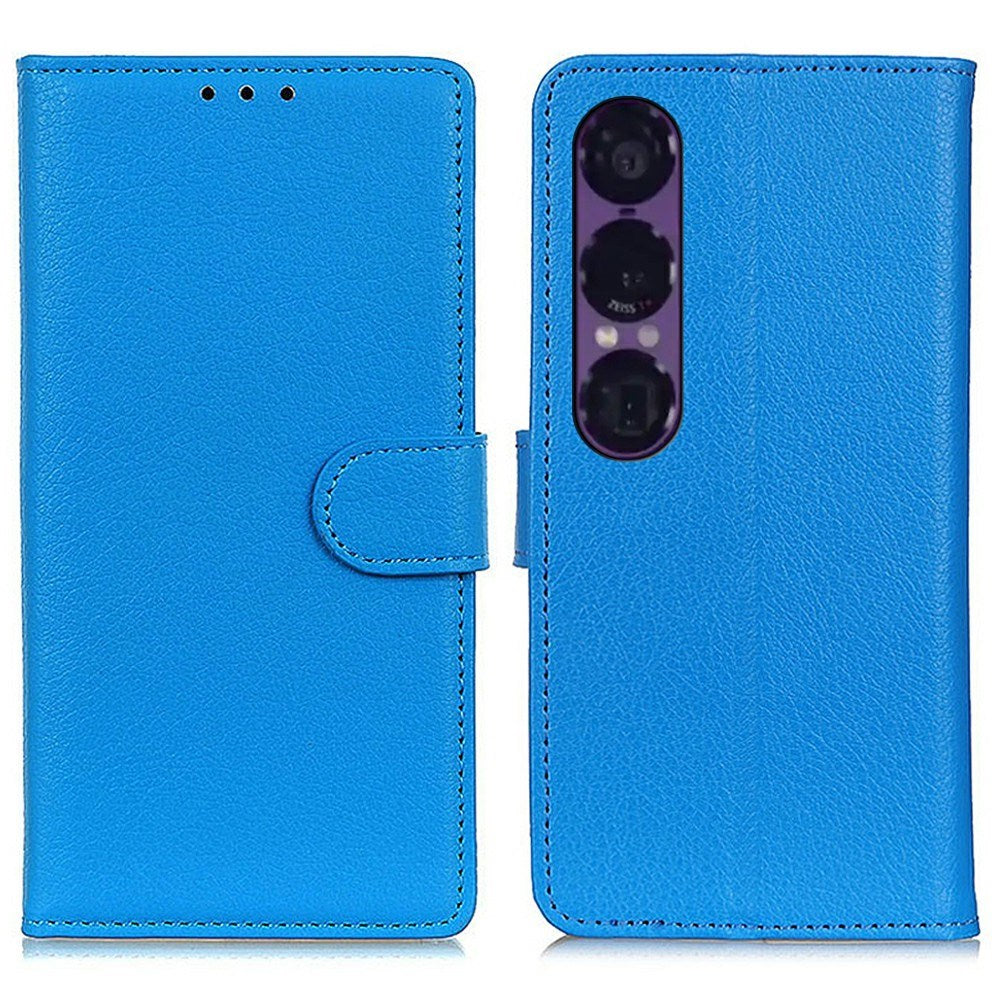 EIDERWOOD Sony Xperia 1 VII Kunstskinn Flip Deksel m. Kortholder & Ståfunksjon - Blå