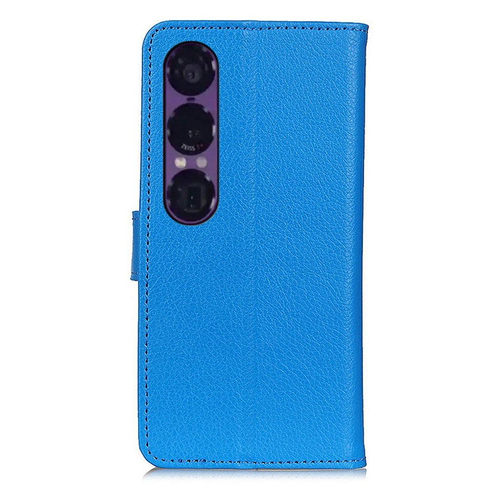 EIDERWOOD Sony Xperia 1 VII Kunstskinn Flip Deksel m. Kortholder & Ståfunksjon - Blå
