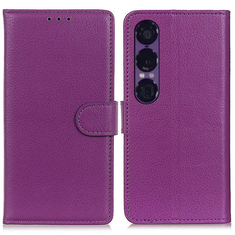 EIDERWOOD Sony Xperia 1 VII Kunstskinn Flip Deksel m. Kortholder & Ståfunksjon - Lilla