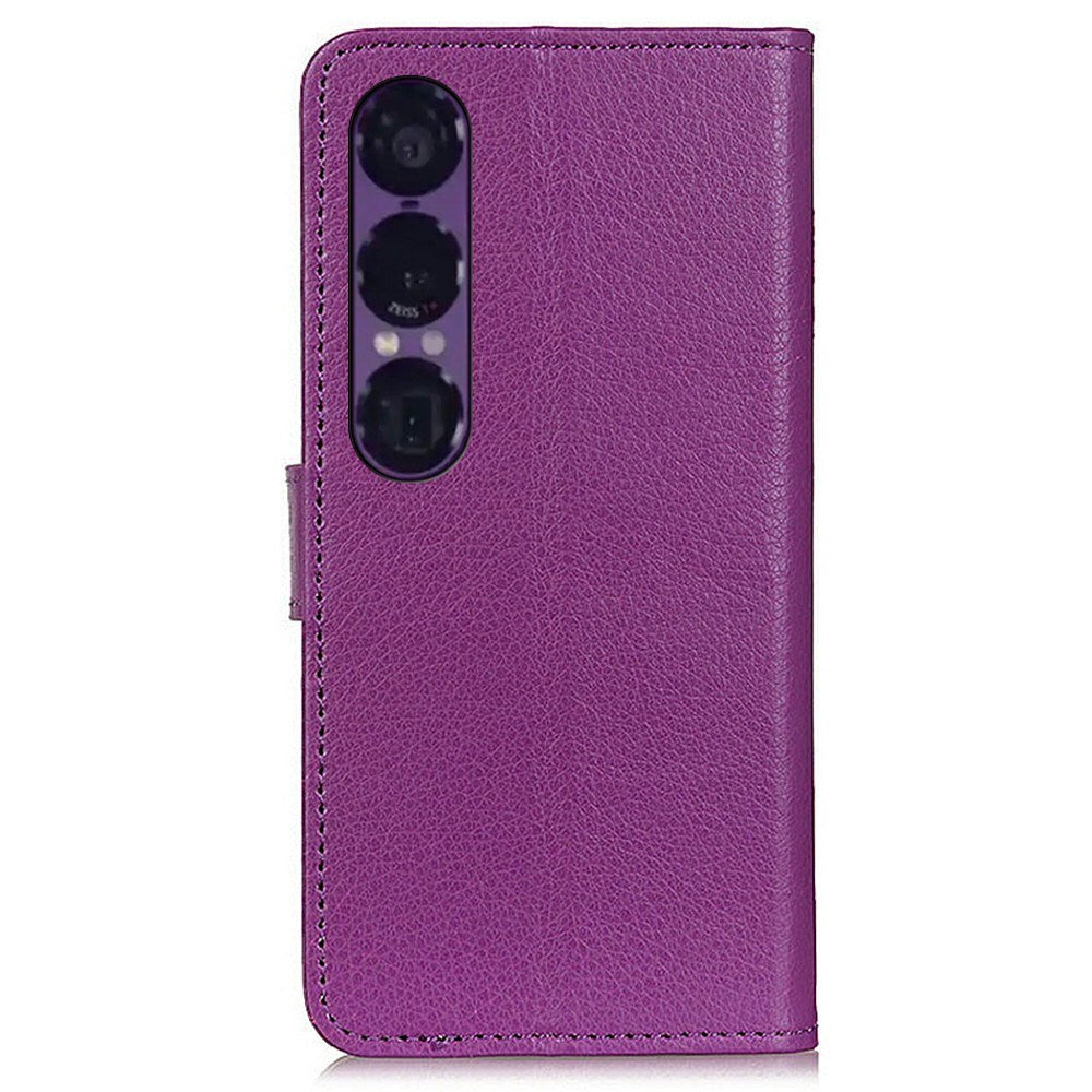 EIDERWOOD Sony Xperia 1 VII Kunstskinn Flip Deksel m. Kortholder & Ståfunksjon - Lilla