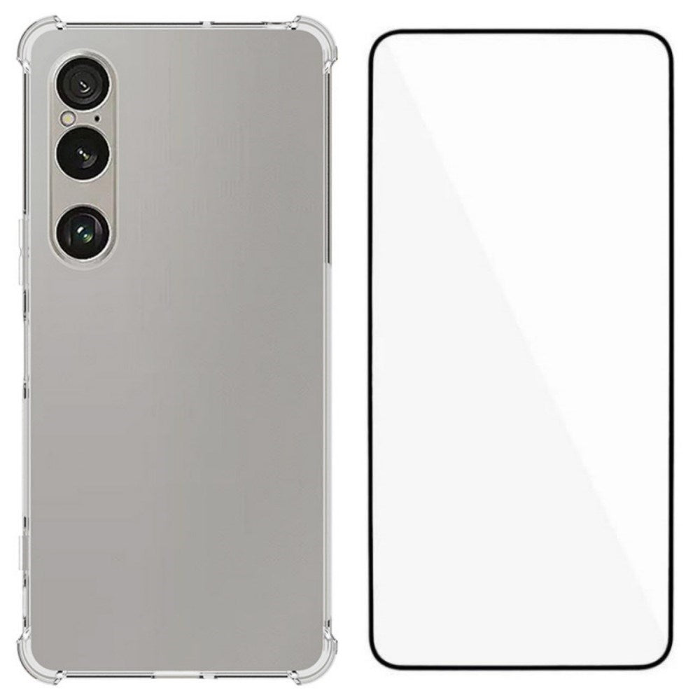 EIDERWOOD Sony Xperia 1 VII 2-i-1 Fleksibelt Plast Deksel m. Herdet Skjermbeskyttelsesglass - Gjennomsiktig