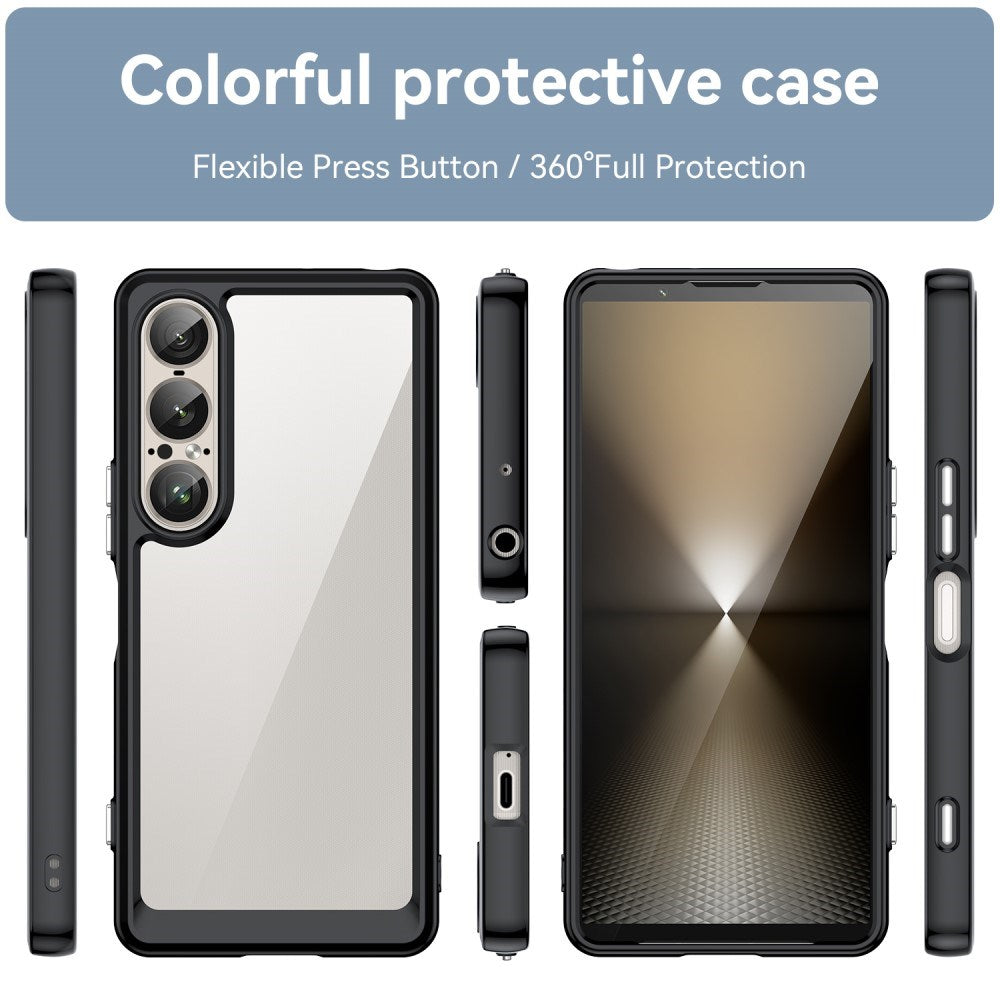 EIDERWOOD Sony Xperia 1 VII Hybrid Plast Deksel - Gjennomsiktig / Svart