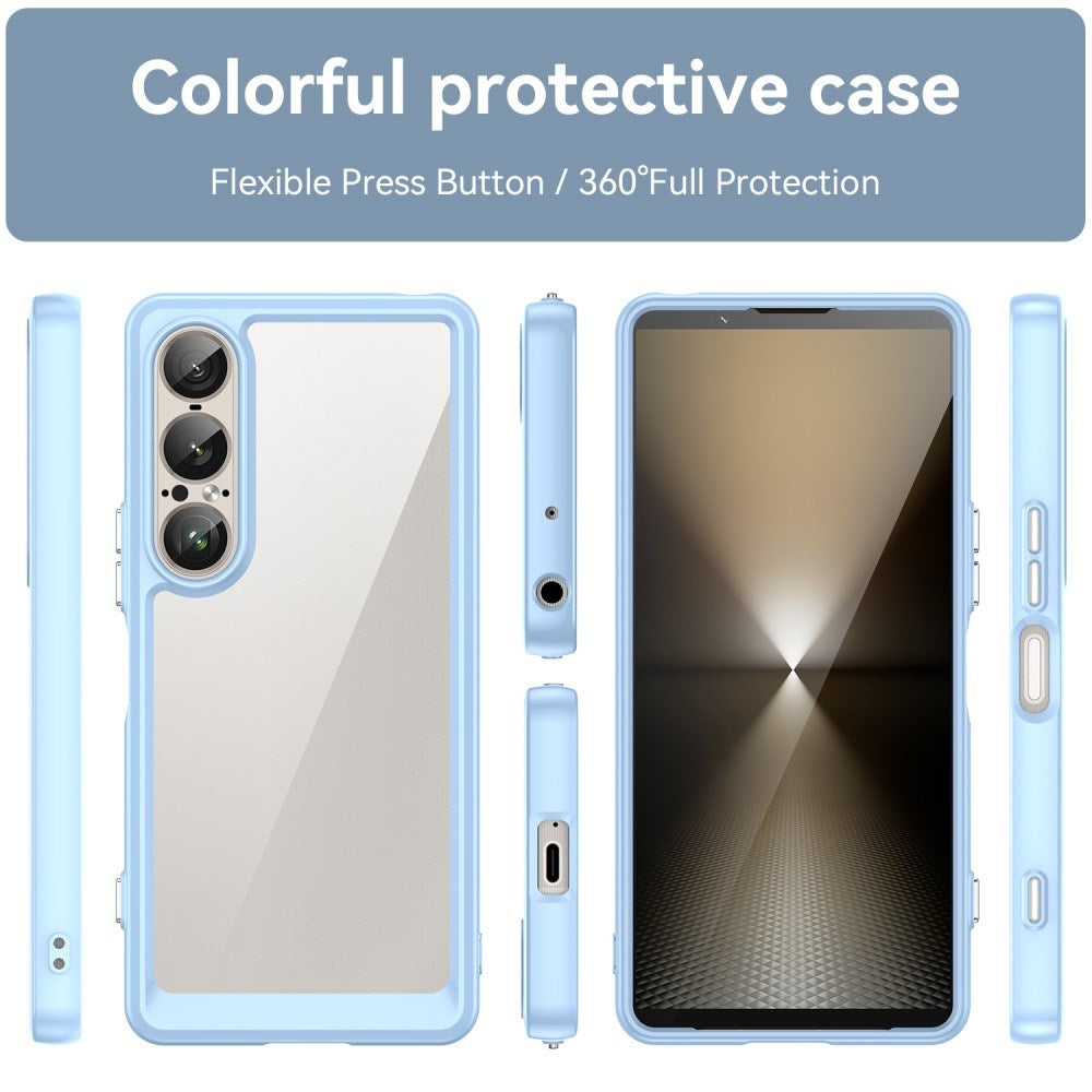 EIDERWOOD Sony Xperia 1 VII Hybrid Plast Deksel - Gjennomsiktig / Blå