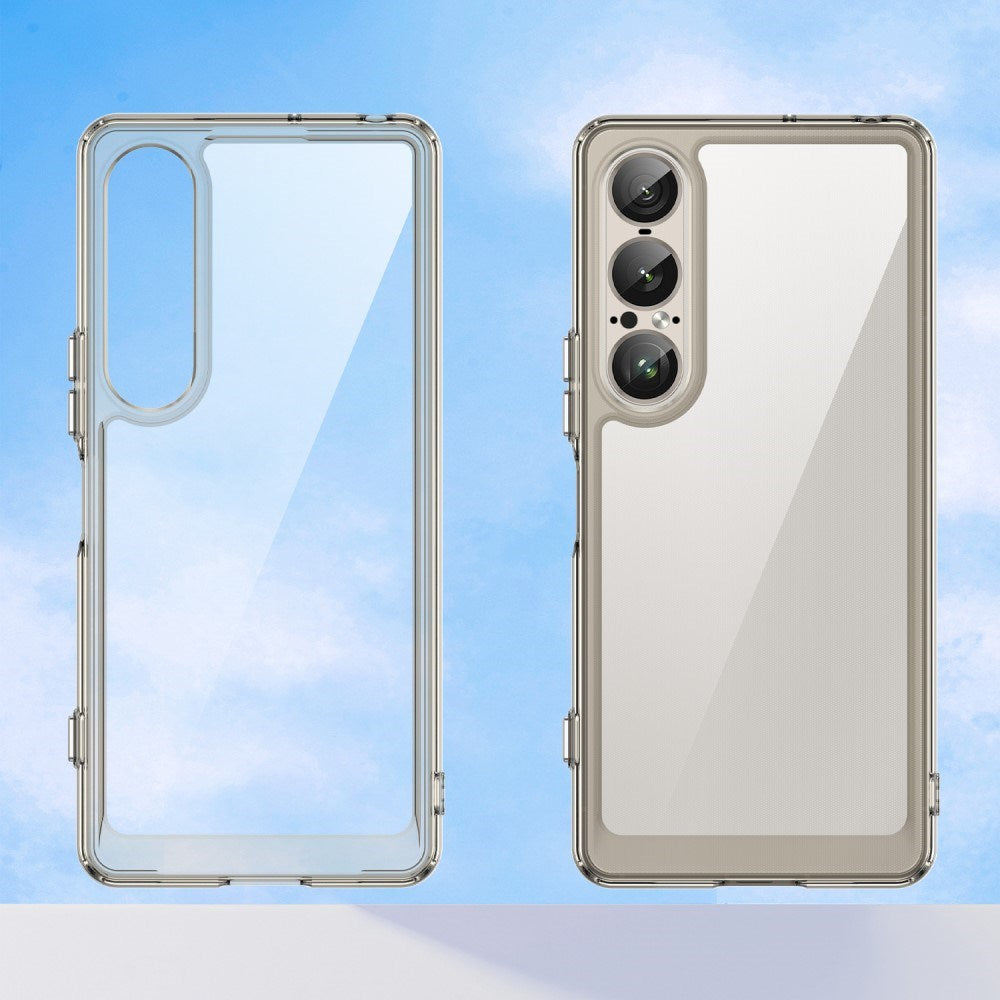 EIDERWOOD Sony Xperia 1 VII Hybrid Plast Deksel - Gjennomsiktig / Grå