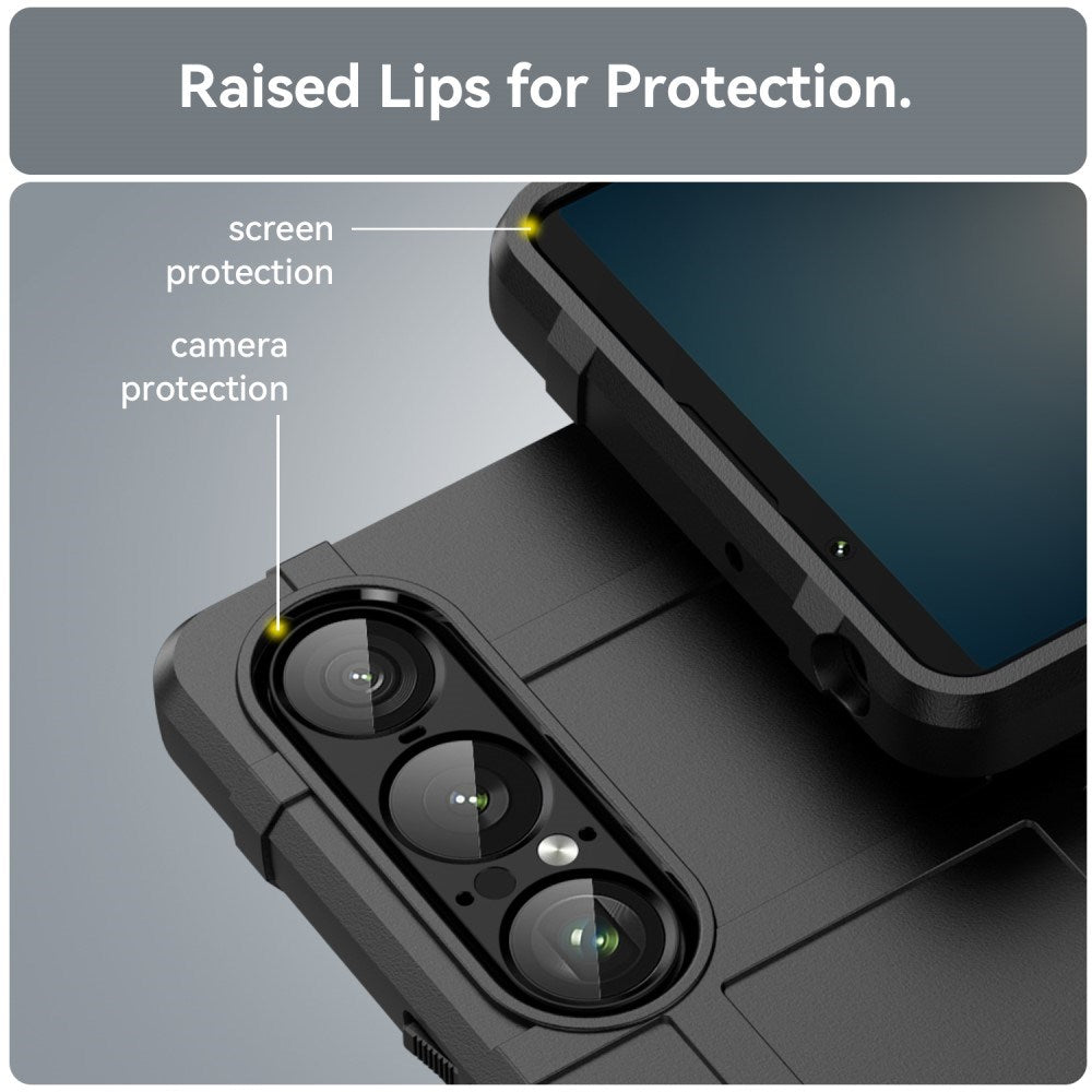 EIDERWOOD Sony Xperia 1 VII Rugged Shield Håndverker Deksel - Svart