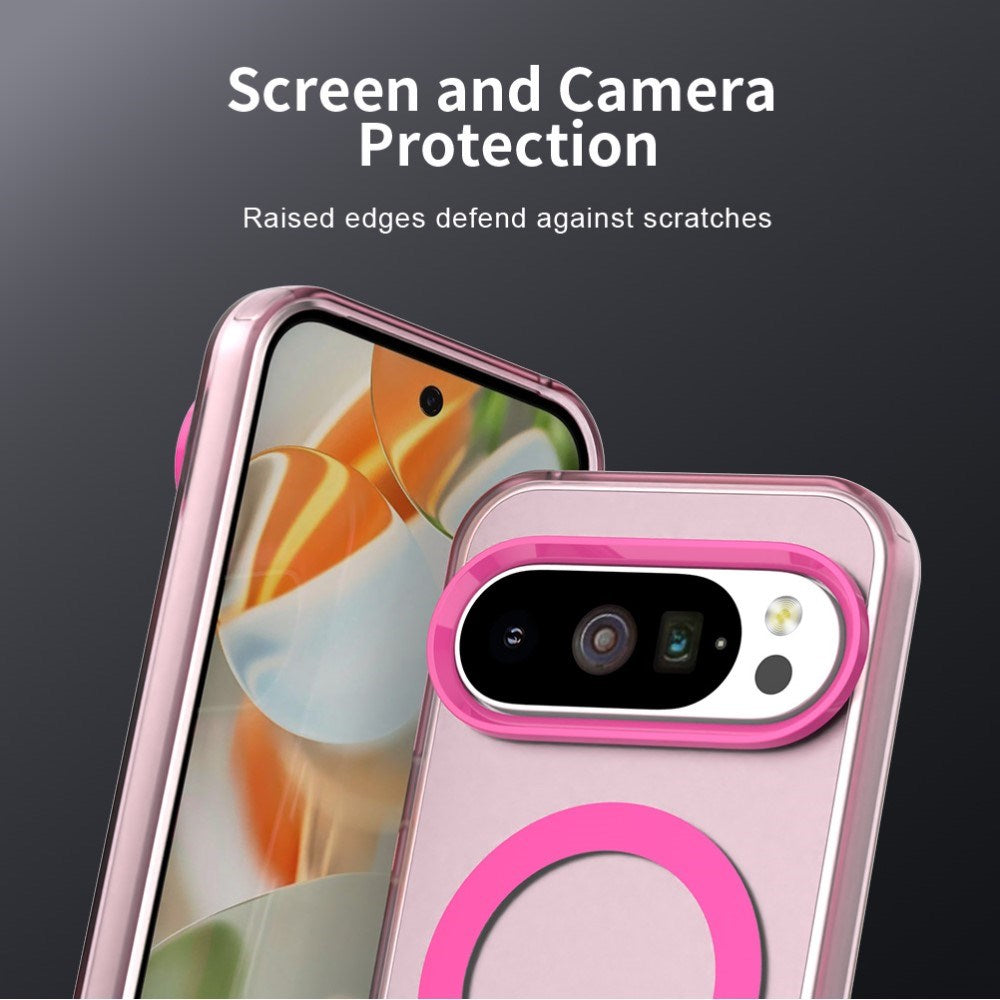 EIDERWOOD Google Pixel 10 / 10 Pro Hybrid Plast Deksel - MagSafe Kompatibel - Gjennomsiktig / Rosa