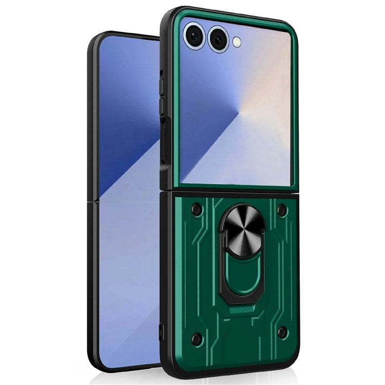 EIDERWOOD Samsung Galaxy Z Flip7 Hybrid Håndverker Deksel m. Kickstand - Grønn