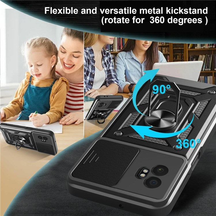 EIDERWOOD Samsung Galaxy Xcover 7 Pro Hybrid Håndverker Deksel med Kickstand & Kameraslider - Gull