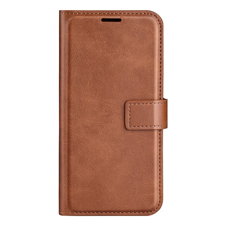 EIDERWOOD iPhone 17 Pro Max Kunstskinn Flip Deksel m. Stativfunksjon & Kortholder - Lysbrun