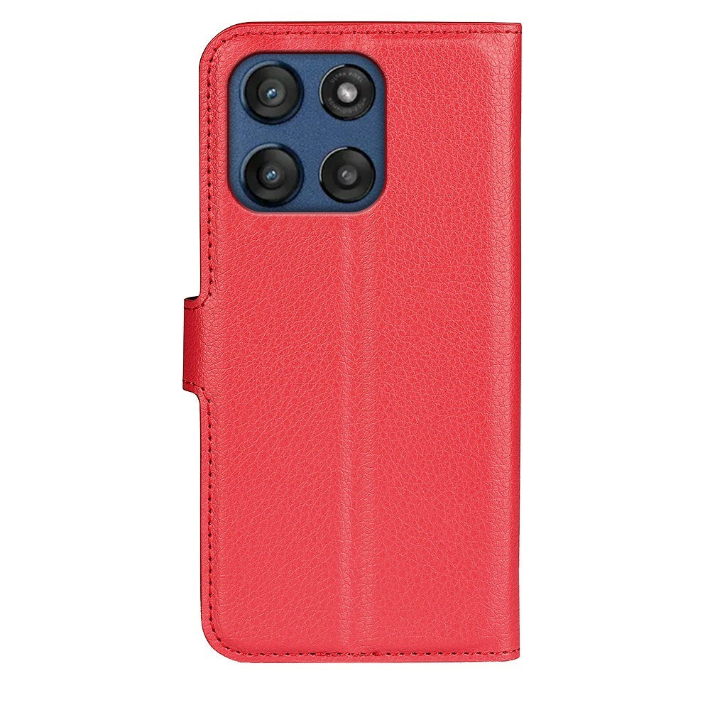 Motorola Moto G Stylus 5G (2025) EIDERWOOD Kunstskinn Flip Deksel med Kortholder & Ståfunksjon - Rød