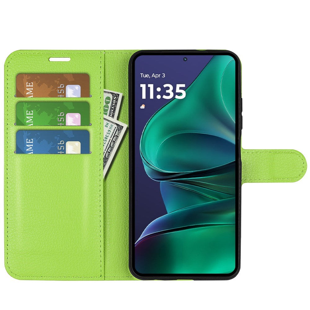 Motorola Moto G Stylus 5G (2025) EIDERWOOD Kunstskinn Flip Deksel med Kortholder & Ståfunksjon - Grønn