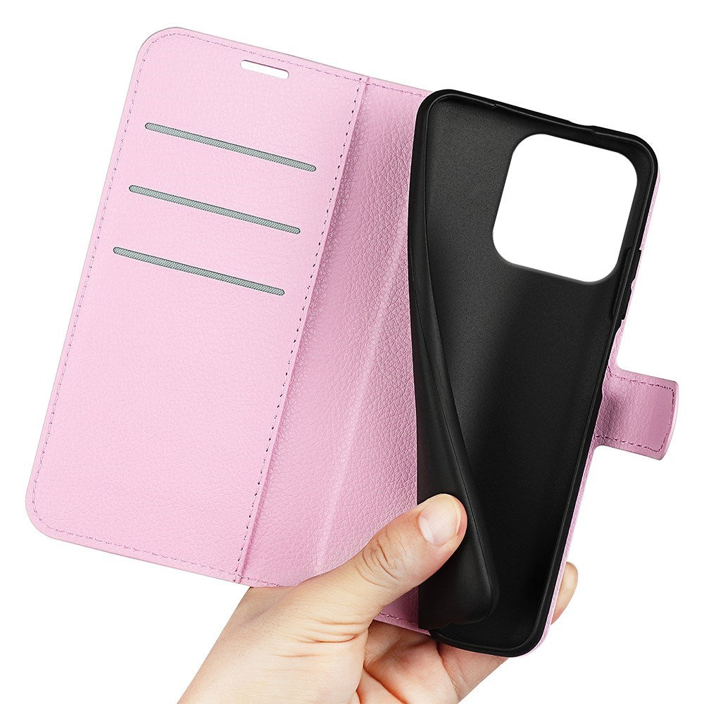 Motorola Moto G Stylus 5G (2025) EIDERWOOD Kunstskinn Flip Deksel med Kortholder & Ståfunksjon - Rosa