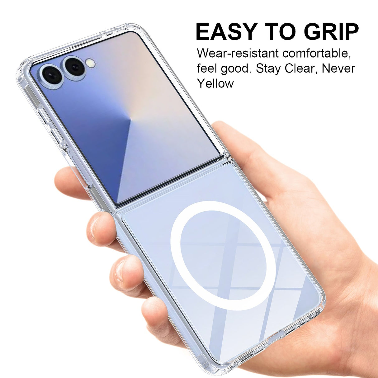 EIDERWOOD Samsung Galaxy Z Flip7 Hybrid Plast Deksel - MagSafe Kompatibel - Gjennomsiktig