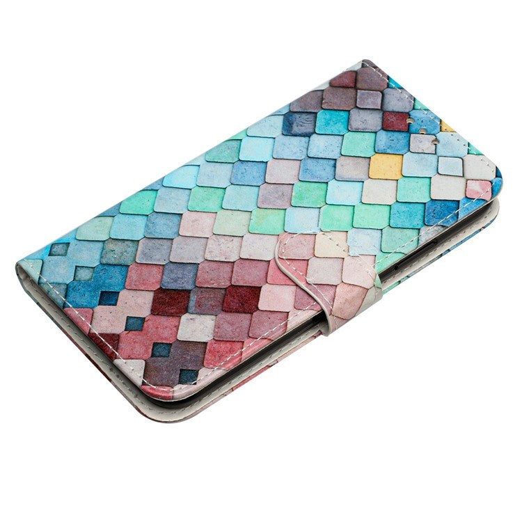 EIDERWOOD iPhone 17 Pro Max Kunstskinn Flip Deksel med Lommebok & Stropp – Mønster