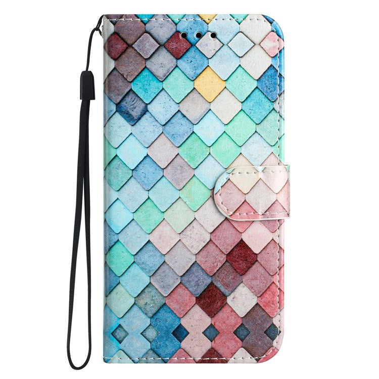 EIDERWOOD iPhone 17 Pro Max Kunstskinn Flip Deksel med Lommebok & Stropp – Mønster