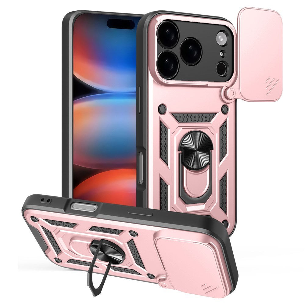 EIDERWOOD iPhone 17 Pro Max Hybrid Håndverker Deksel m. Kickstand & Cam Slider - Rosegull