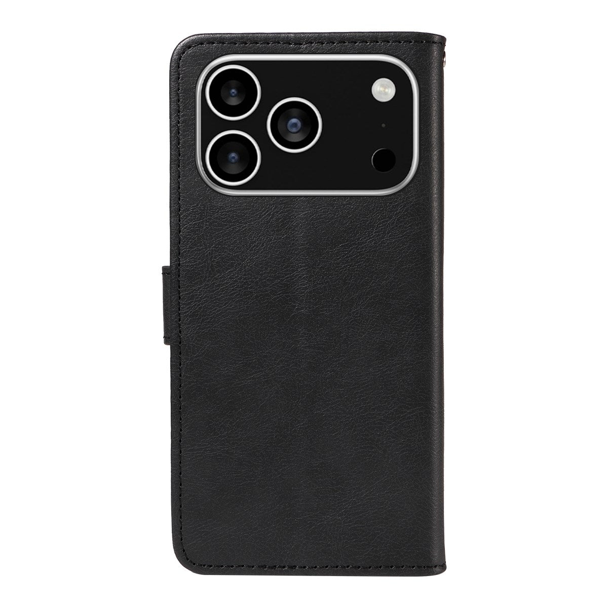 EIDERWOOD iPhone 17 Pro Deksel i Kunstskinn med Lommebok & Stropp - Svart