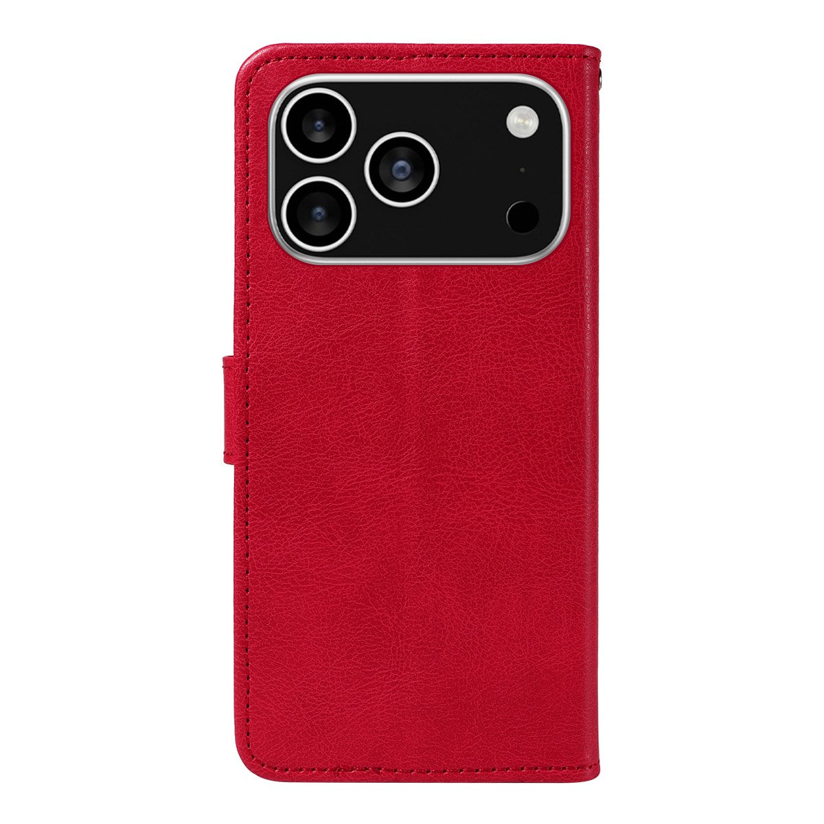 EIDERWOOD iPhone 17 Pro Deksel i Kunstskinn med Lommebok & Stropp - Rød