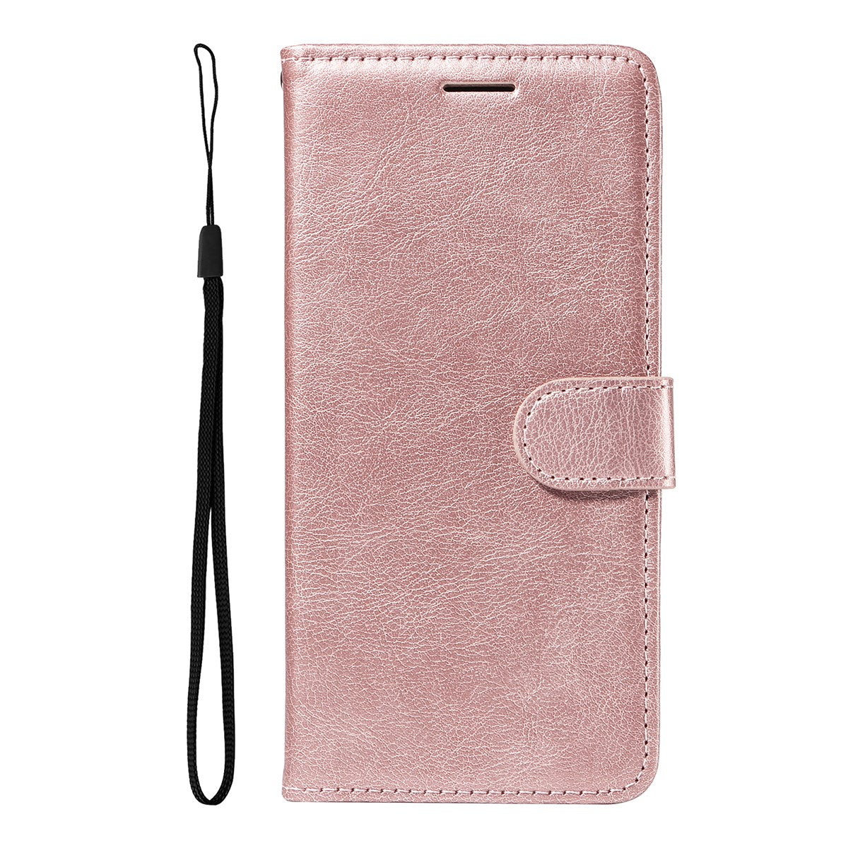 EIDERWOOD iPhone 17 Pro Deksel i Kunstskinn med Lommebok & Stropp - Rose Gold