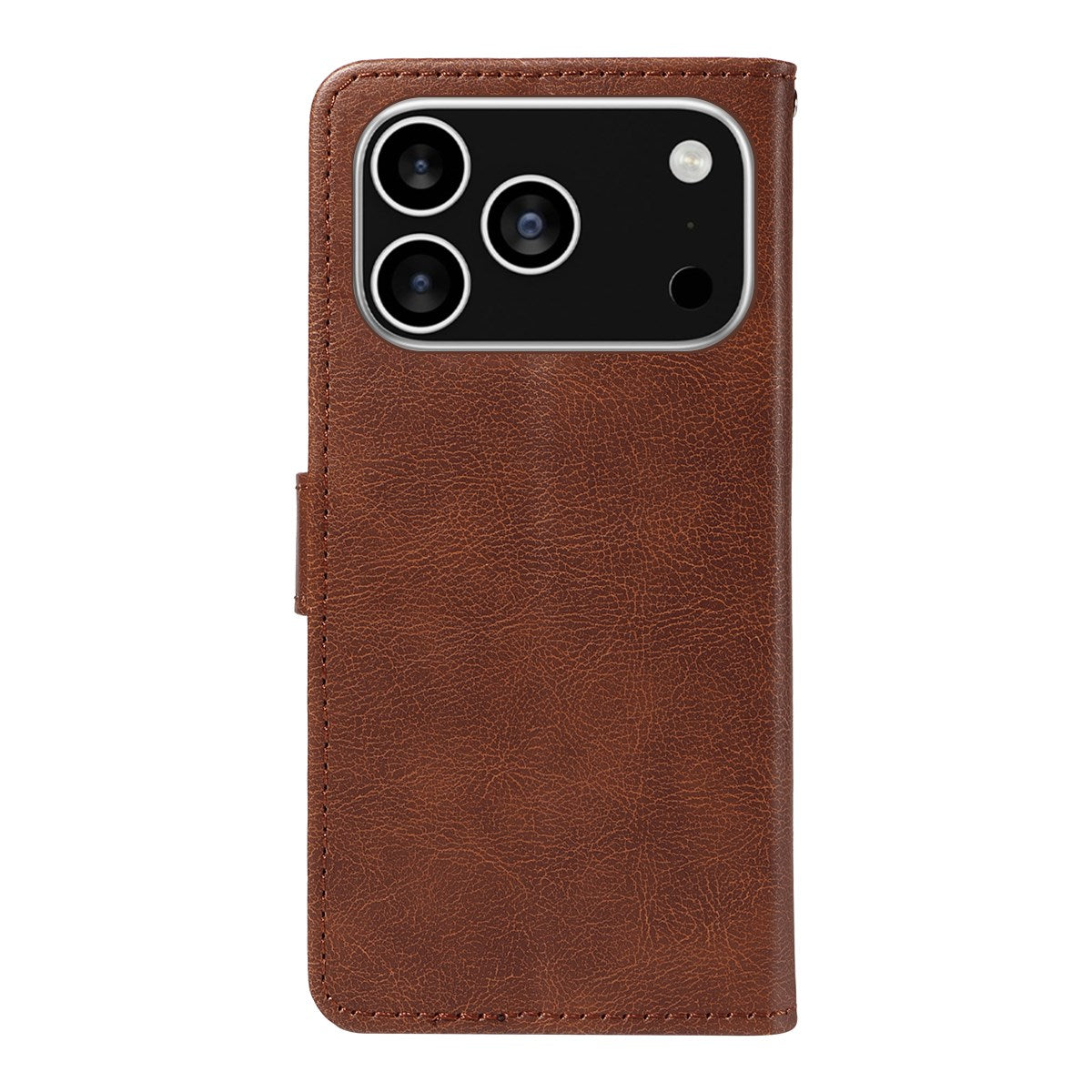EIDERWOOD iPhone 17 Pro Deksel i Kunstskinn med Lommebok & Stropp - Brun