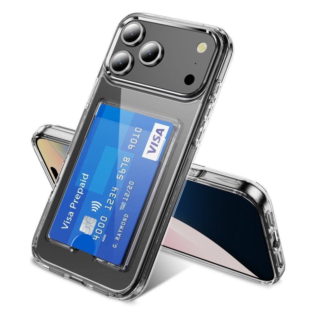 iPhone 18 Pro / 17 Pro EIDERWOOD Hybrid Plast Deksel m. Kortlomme - Gjennomsiktig