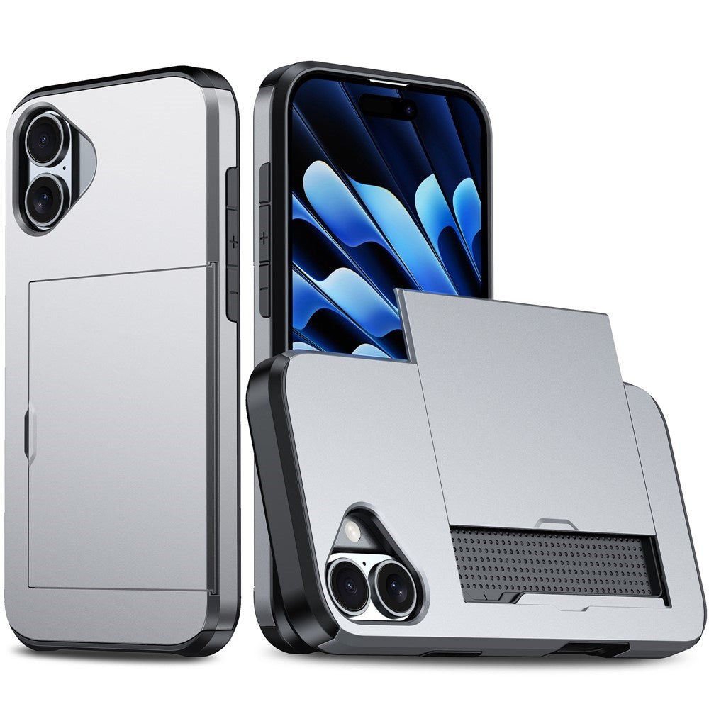EIDERWOOD iPhone 17 Hybrid Deksel med Kortholder – Grå