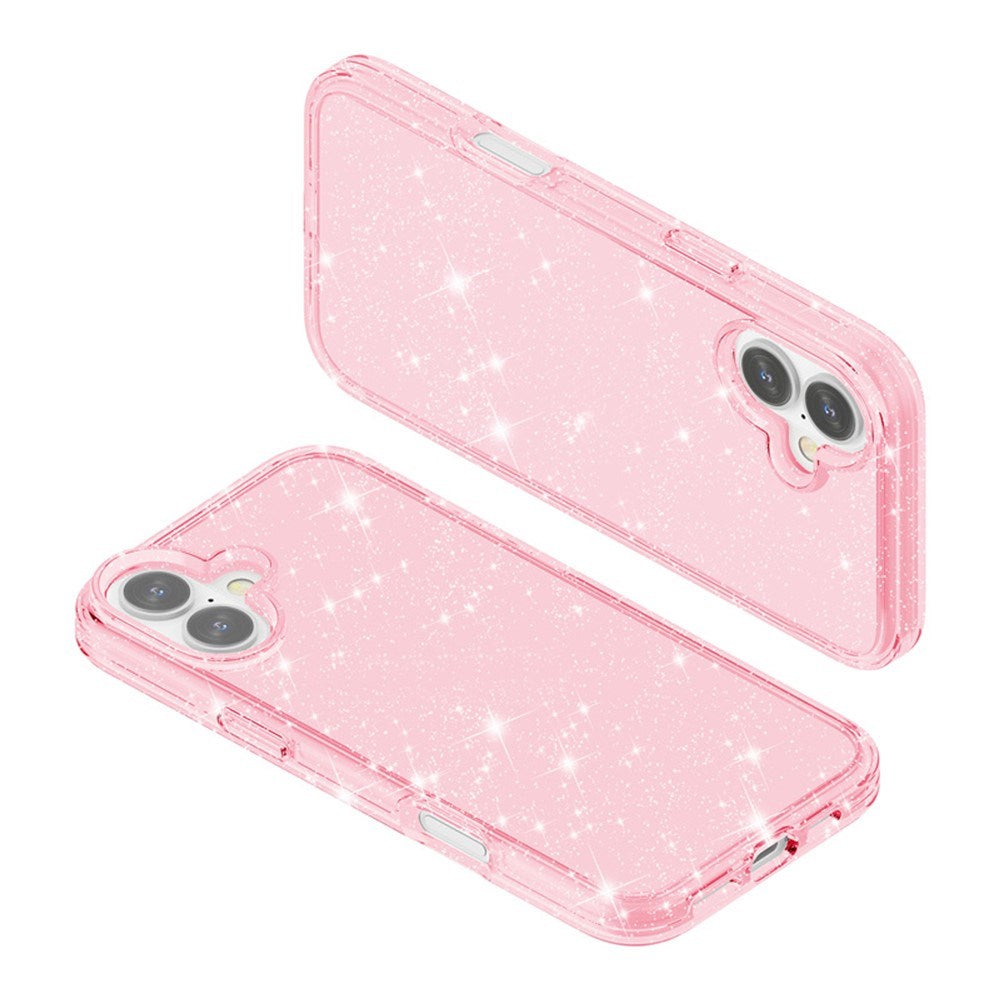 EIDERWOOD iPhone 17 Hybrid Plast Deksel - Rosa Glitter
