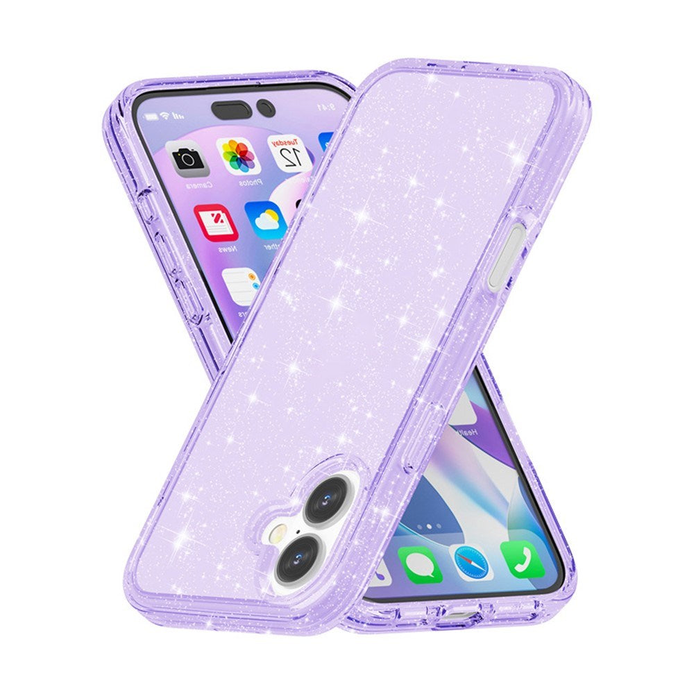 EIDERWOOD iPhone 17 Hybrid Plast Deksel - Lilla Glitter