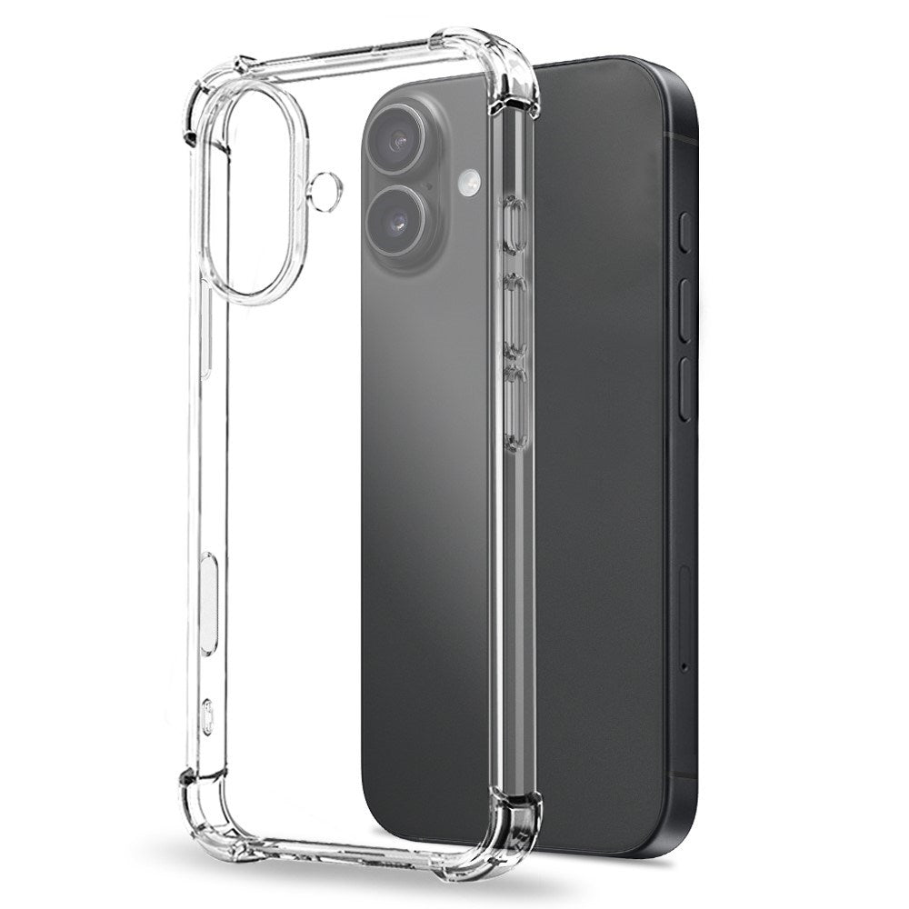 NORTHJO iPhone 17 3-i-1 Beskyttelsessett m. Støtabsorberende Fleksibelt Plast Deksel / Herdet Skjermbeskyttelsesglass / Kameralinsebeskytterglass - Gjennomsiktig