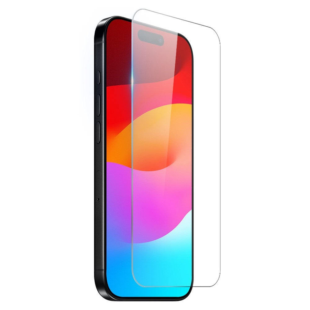 NORTHJO iPhone 17 Pro 2-i-1 Beskyttelsessett m. Støtabsorberende Fleksibelt Plast Deksel & Herdet Skjermbeskyttelsesglass - Gjennomsiktig