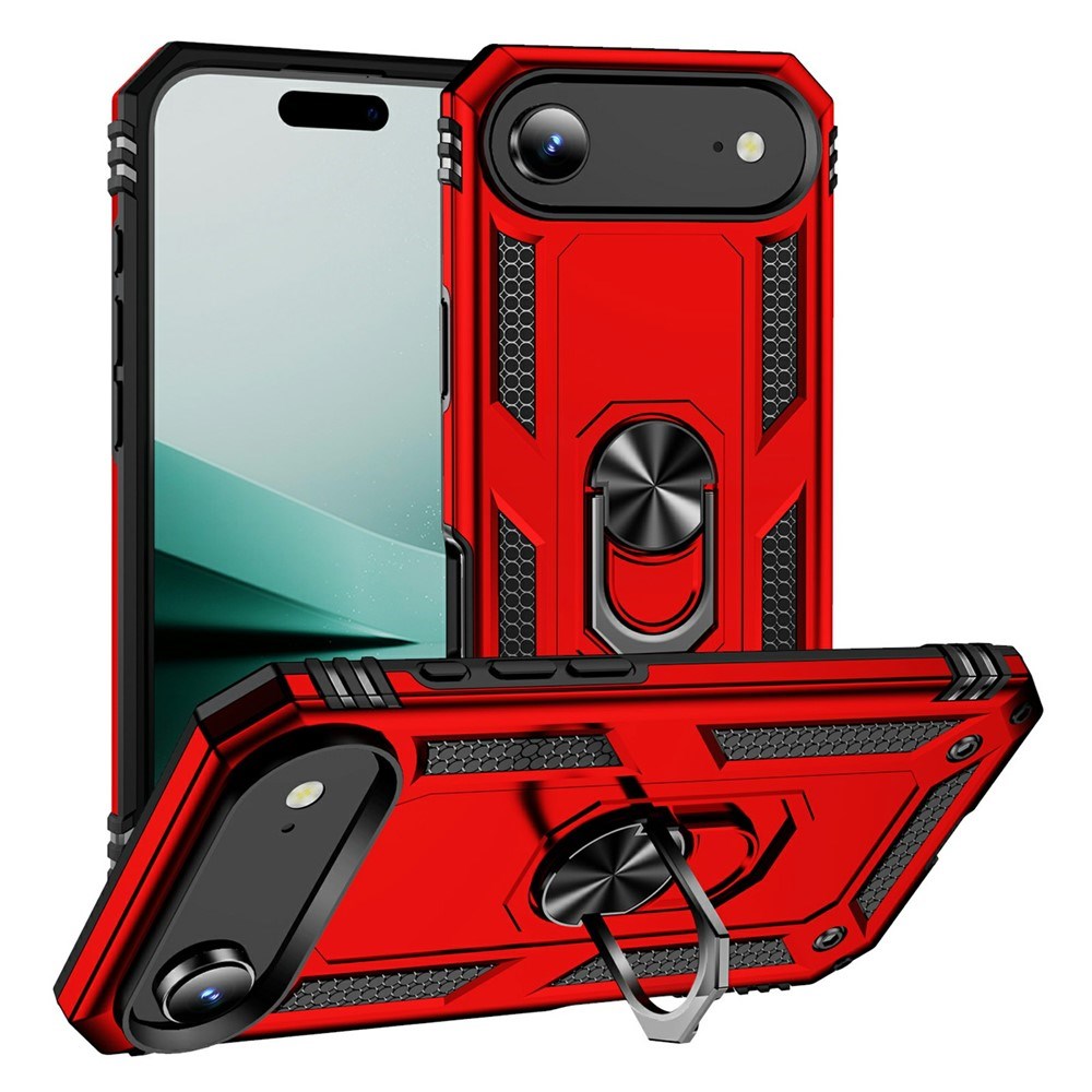 EIDERWOOD iPhone Air Hybrid Håndverker Deksel m. Kickstand - Rød