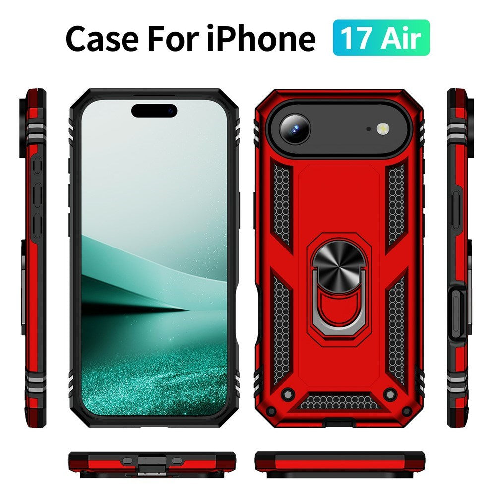 EIDERWOOD iPhone Air Hybrid Håndverker Deksel m. Kickstand - Rød