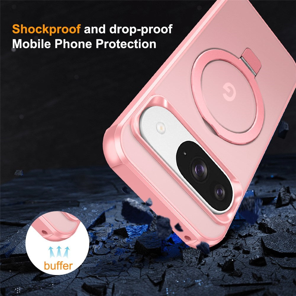 EIDERWOOD Google Pixel 10 / 10 Pro / 9 / 9 Pro Hybrid Deksel med Kickstand - MagSafe Kompatibel - Rosa