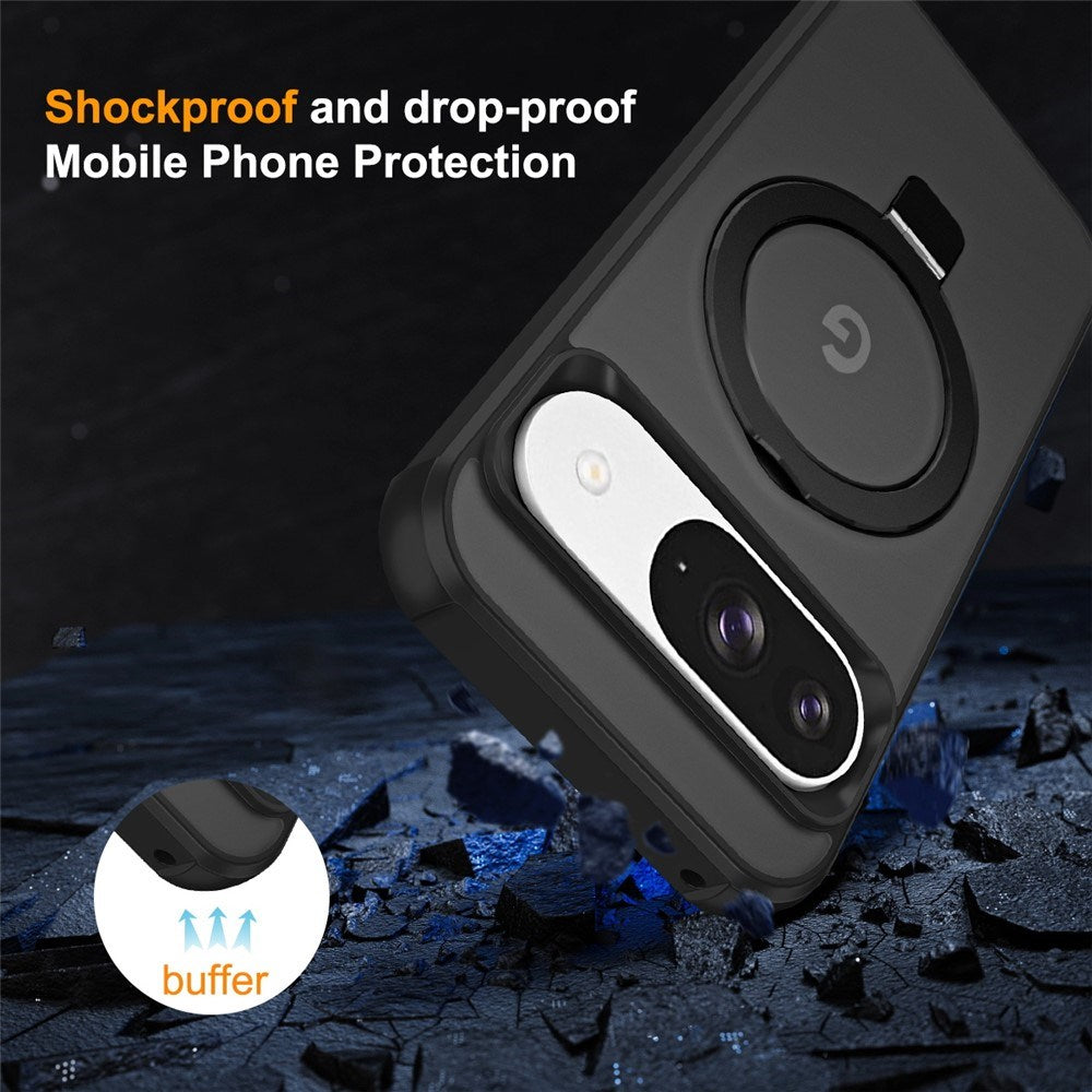 EIDERWOOD Google Pixel 10 / 10 Pro / 9 / 9 Pro Hybrid Deksel med Kickstand - MagSafe Kompatibel - Svart