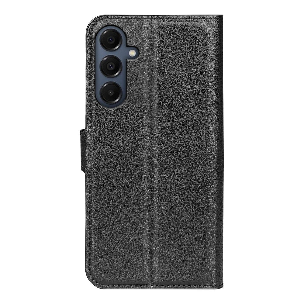 EIDERWOOD Samsung Galaxy A17 (5G) Litchi Kunstskinn Flip Deksel med Lommebok - Svart